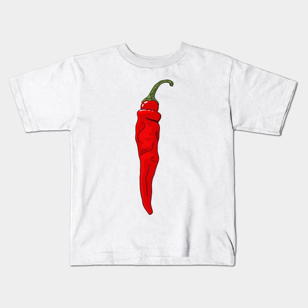 Chili Pepper Kids T-Shirt by MojoCoffeeTime